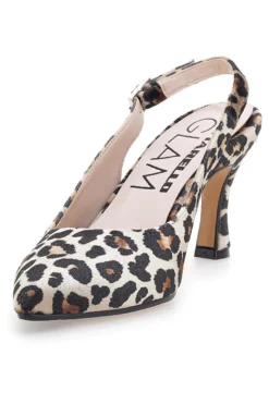 Décolleté da donna leopardato con cinturino slingback Pittarello Glam 31441