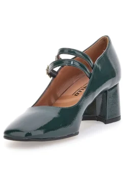 Décolleté Mary Jane Verde Scuro con Cinturini PITTARELLO C5010