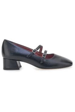 Décolleté nere con cinturini e tacco basso Pittarello glam 6685
