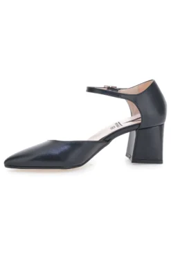 Décolleté nere con cinturino alla caviglia Made in Italy Pittarello vera 4781