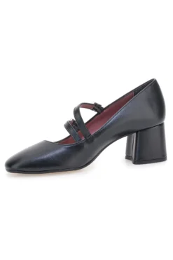 Décolleté nere con doppio cinturino e tacco largo Pittarello glam 6716