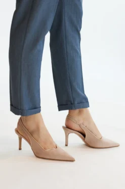 Décolleté nude con cinturino slingback Lavorazione artigianale Made in Italy Francesca gritti P0701