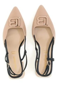 Décolleté Rosa e Nere Con Cinturino Slingback Laura Biagiotti 8604