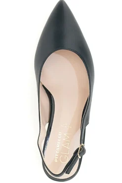 Décolleté Slingback Nere a Punta con Tacco Basso PITTARELLO GLAM 3614