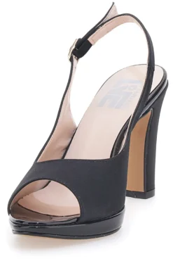 Décolleté Slingback Nere Effetto Raso PITTARELLO LOVE 4477