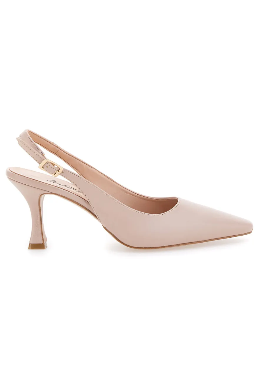 Décolleté Slingback Nude a Punta Pittarello Couture 8318