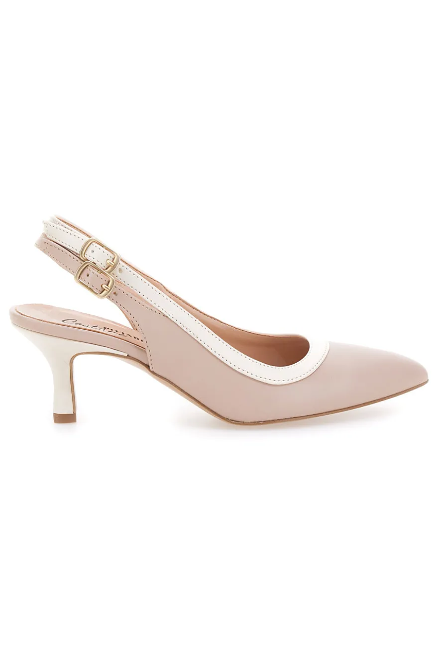 Décolleté Slingback Nude con Doppio Cinturino Posteriore PITTARELLO COUTURE 1706