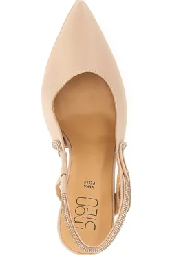 Décolleté Slingback Nude con Punta Sfilata e Cinturino con Strass Mon Dieu 1929S30