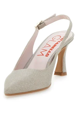 Décolleté Slingback Platino con Tacco a Punta PITTARELLO GLAM 5371