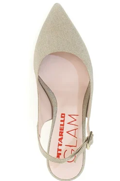 Décolleté Slingback Platino con Tacco a Punta PITTARELLO GLAM 5371