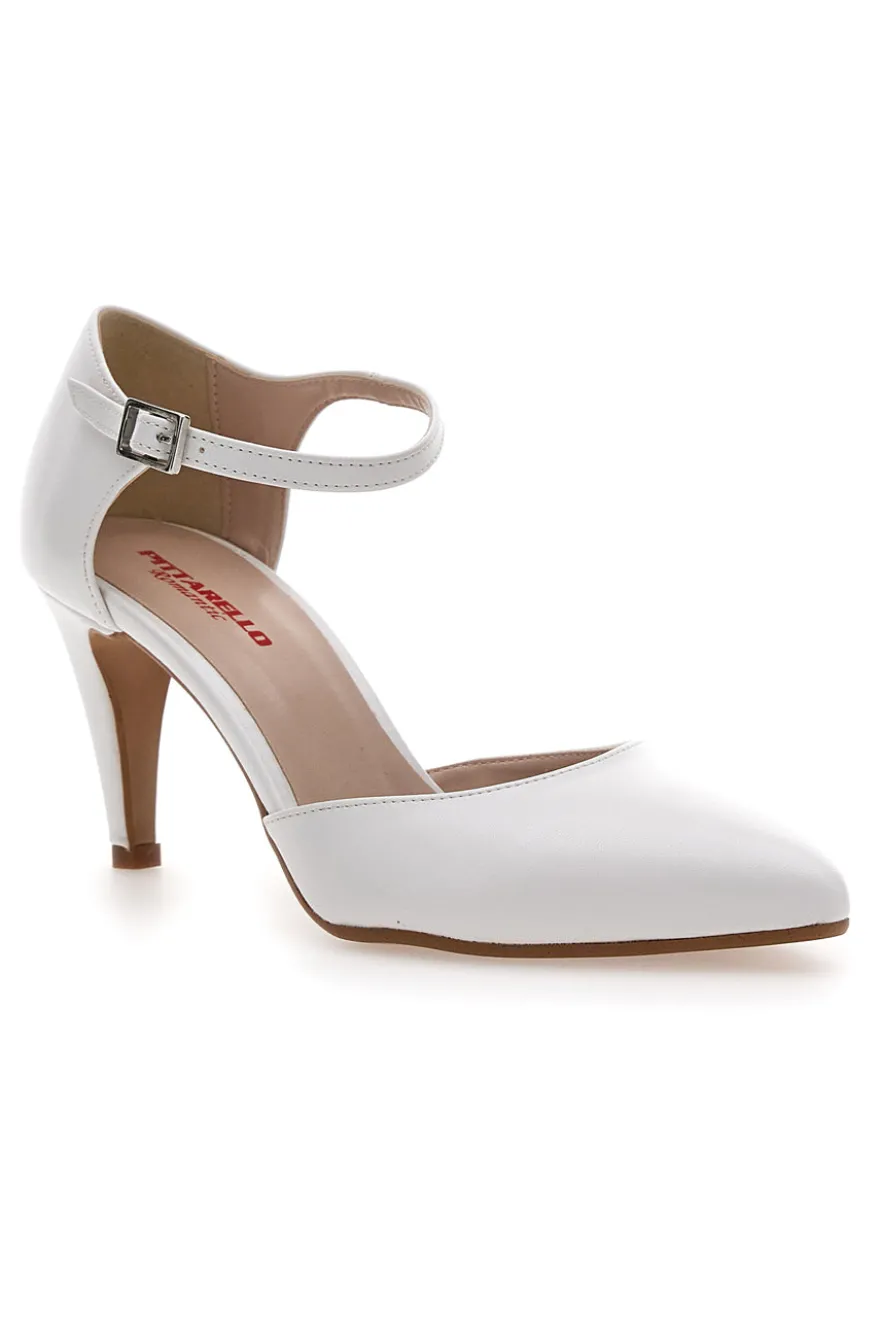 Decolleté Bianche Con Cinturino Pittarello Romantic 4615