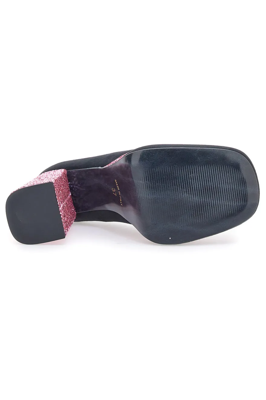 Decollete Platform Pittarello Glam 3336 Nere con Glitter