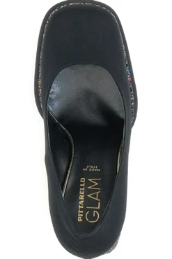 Decollete Platform Pittarello Glam 3336 Nere con Glitter