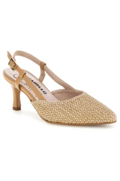 Decolletè slingback beige a punta made in Italy Pittarello Glam 34394