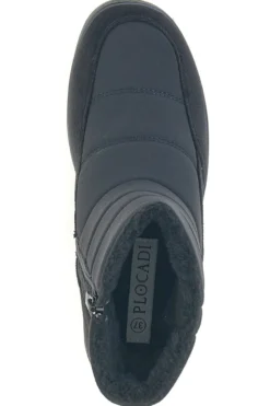 Doposci neri imbottiti con interno in pelo Plocadi PK8477A