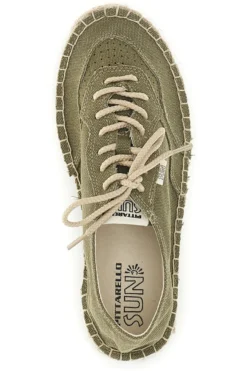 Espadrillas verdi con lacci in tessuto Pittarello sun SGMS2508
