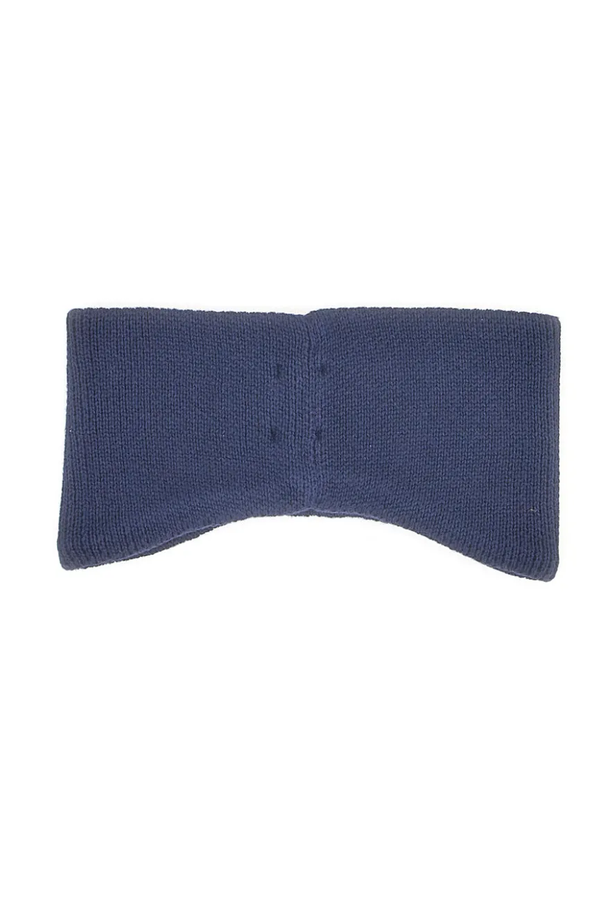 Fascia in maglia blu con logo Tommy Jeans Heritage Core