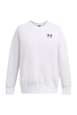 Felpa Bianca Girocollo Senza Cappuccio Under Armour Essential Fleece