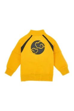 Felpa gialla con zip e dettagli neri Pitt Kids PT-KF-8008