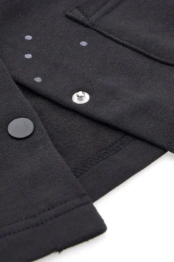 Felpa nera a maniche lunghe con bottoni PITT KIDS 6005