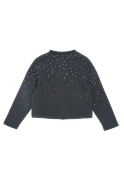 Felpa nera a maniche lunghe con bottoni PITT KIDS 6005