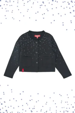 Felpa nera a maniche lunghe con bottoni PITT KIDS 6005