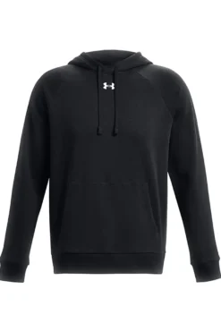 Felpa Nera Con Cappuccio Under Armour Rival Fleece Hoodie