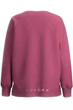 Felpa rosa crop con maniche raglan e stampa gommata Joma Breath Sweatshirt