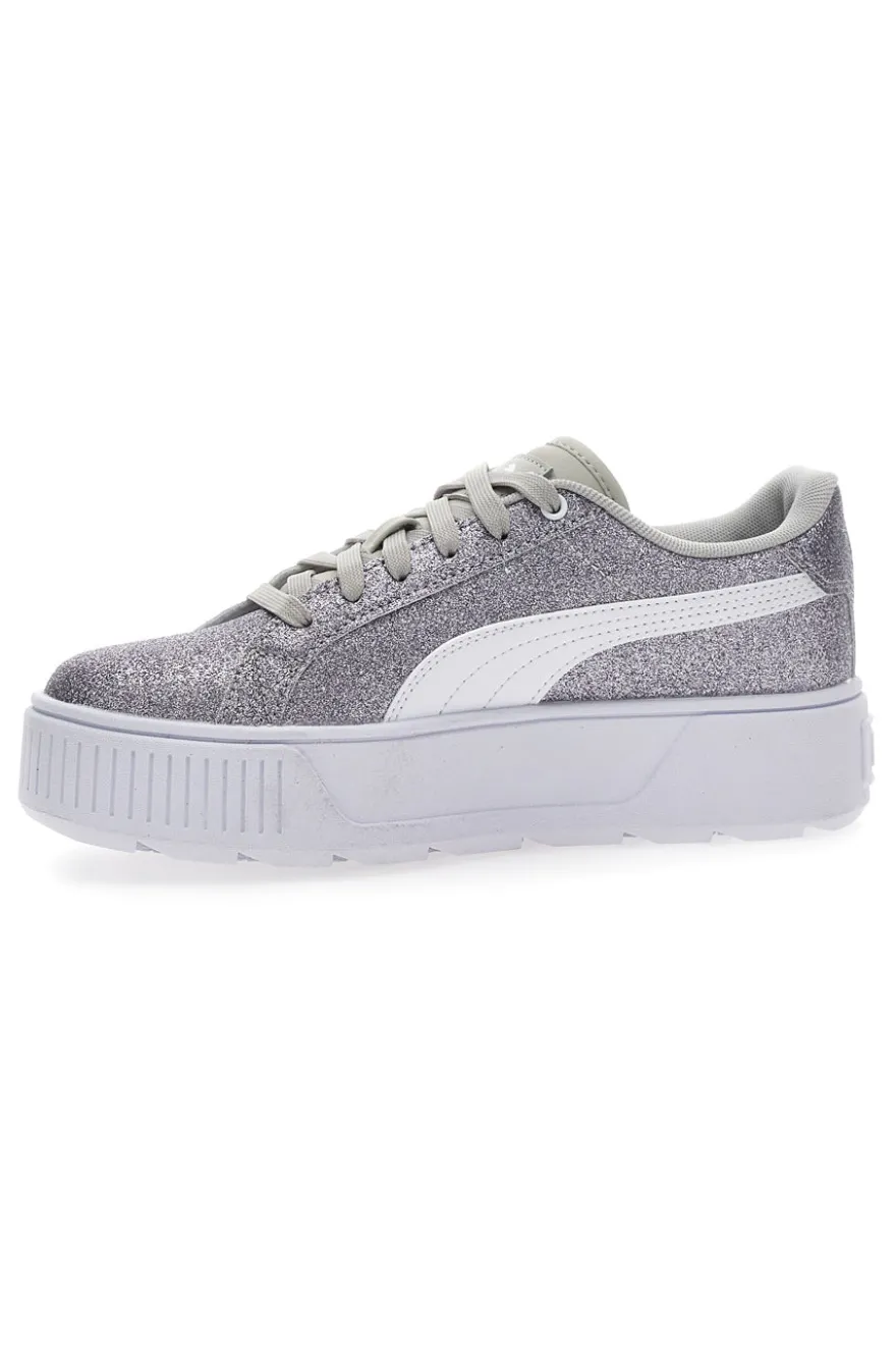 Flatform Karmen Glitz Silver Glitter Sneakers