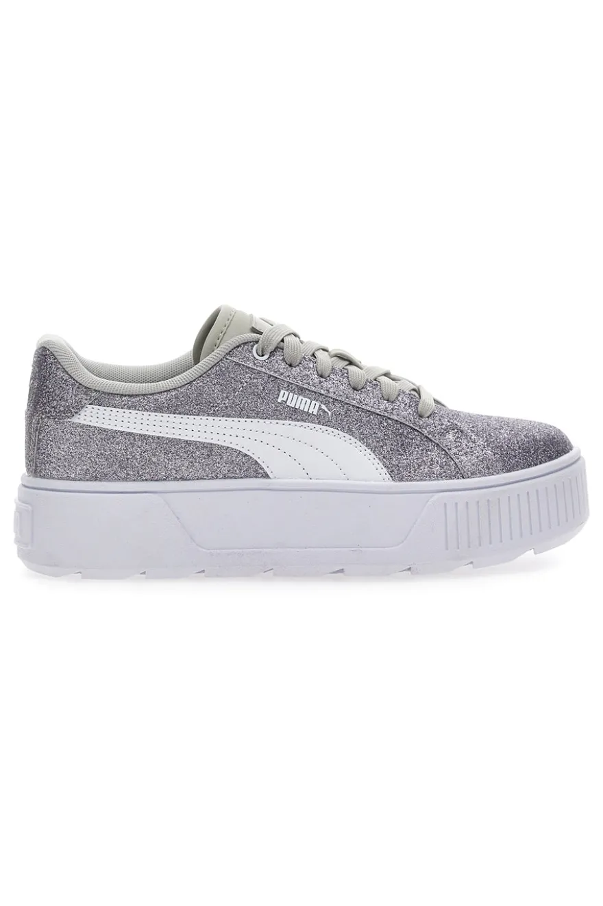 Flatform Karmen Glitz Silver Glitter Sneakers