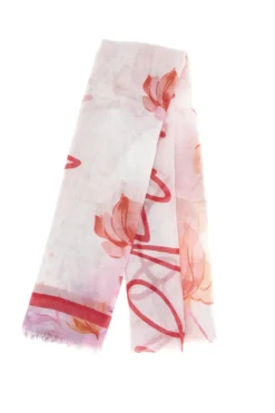Foulard rosa con stampa floreale Laura biagiotti 26s204-59