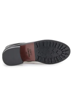 Gianmarco Venturi TR0305 schwarze Stiefeletten mit mittlerem Absatz und Steppdetail