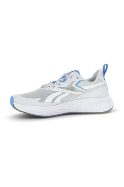 Graue Laufschuhe aus atmungsaktivem Stoff mit hellblauen Details Reebok Verse