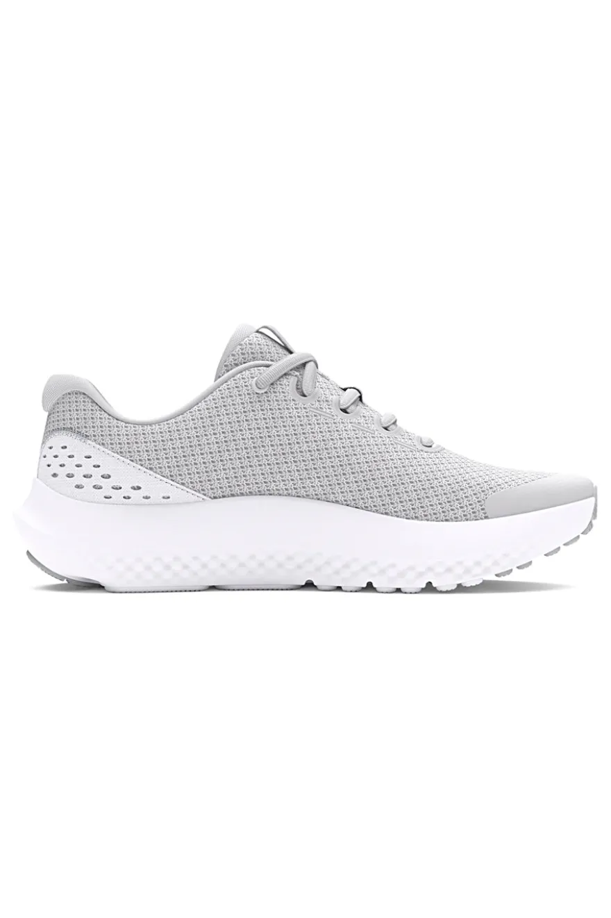 Graue Mesh-Turnschuhe für Damen Under Armour GGS Surge 4