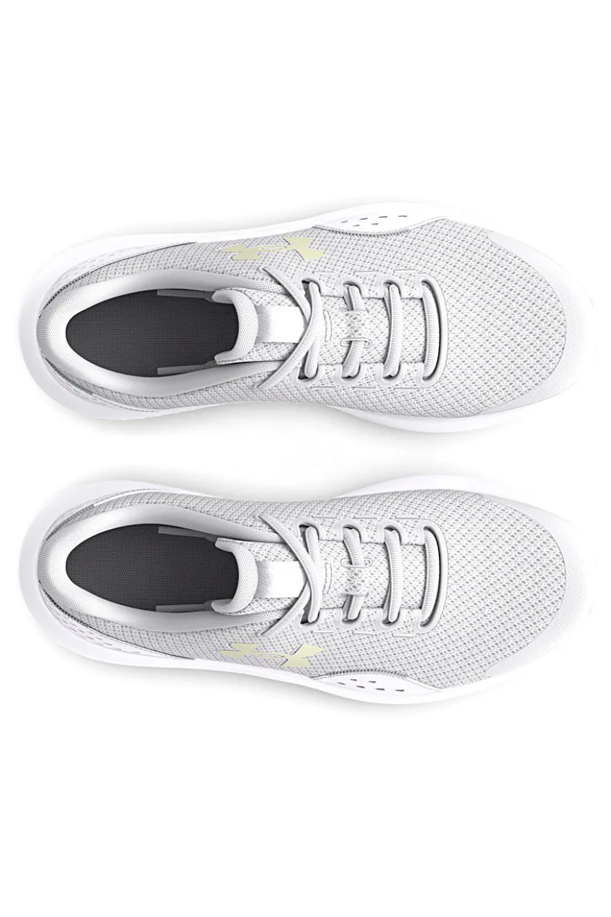 Graue Mesh-Turnschuhe für Damen Under Armour GGS Surge 4