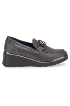 Graue Slipper mit Prima Riga-Plattform 2Y32225