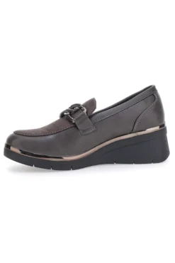 Graue Slipper mit Prima Riga-Plattform 2Y32225