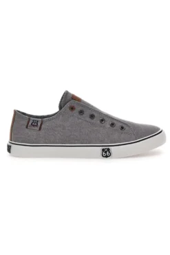 Graue Sneakers ohne Schnürsenkel Route 66 01007