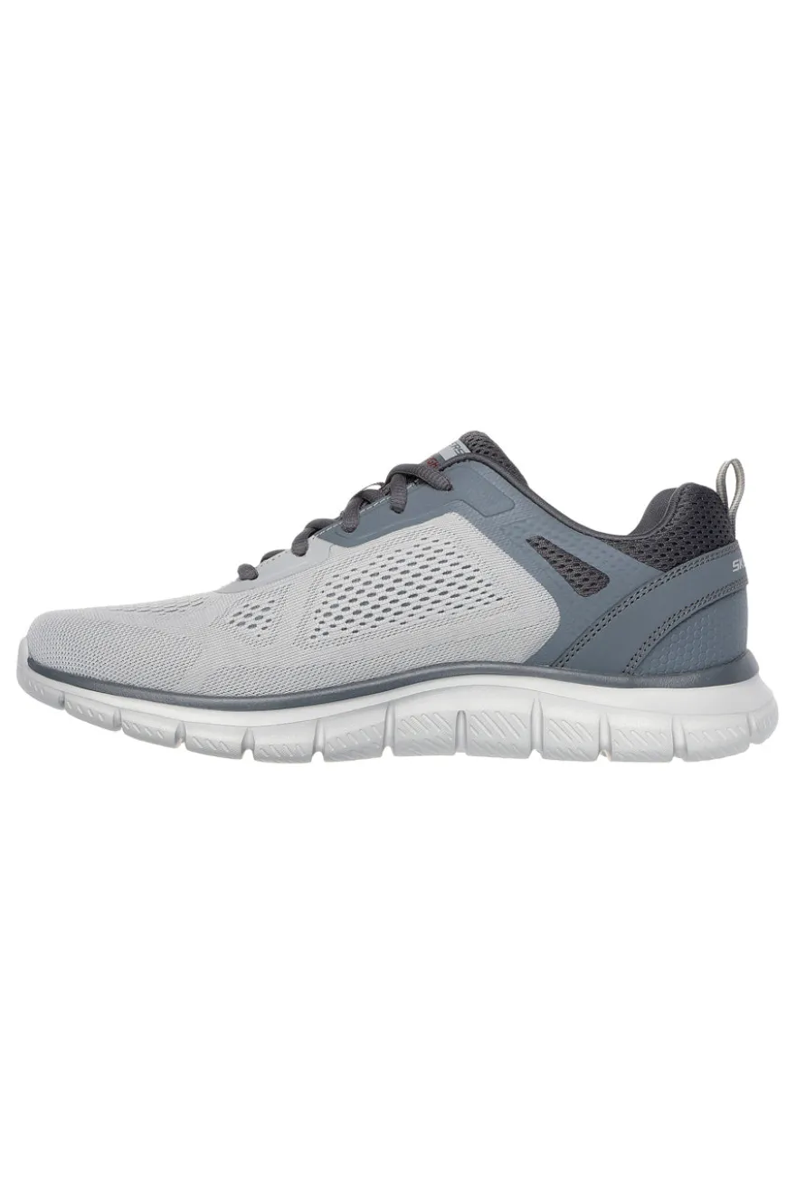Graue Sportschuhe mit Memory Foam Skechers Track Breiter
