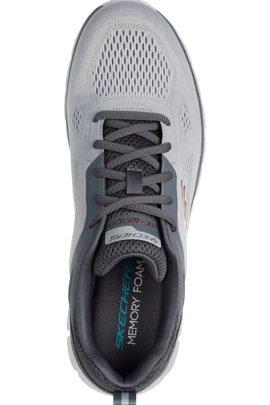 Graue Sportschuhe mit Memory Foam Skechers Track Breiter