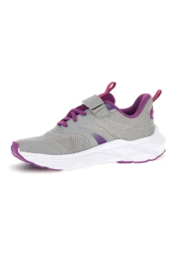 Graue Turnschuhe mit rosa Einsätzen und Klettverschluss Diadora Snipe 4 Jr