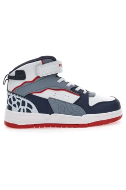 Graue und schwarze Mid-Cut-Sneaker PITT KIDS K22879