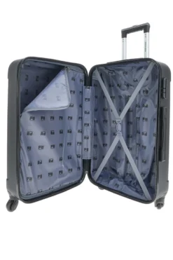 Großer schwarzer Hartschalen-Trolley mit Schwenkrädern Prima Riga PR161/G