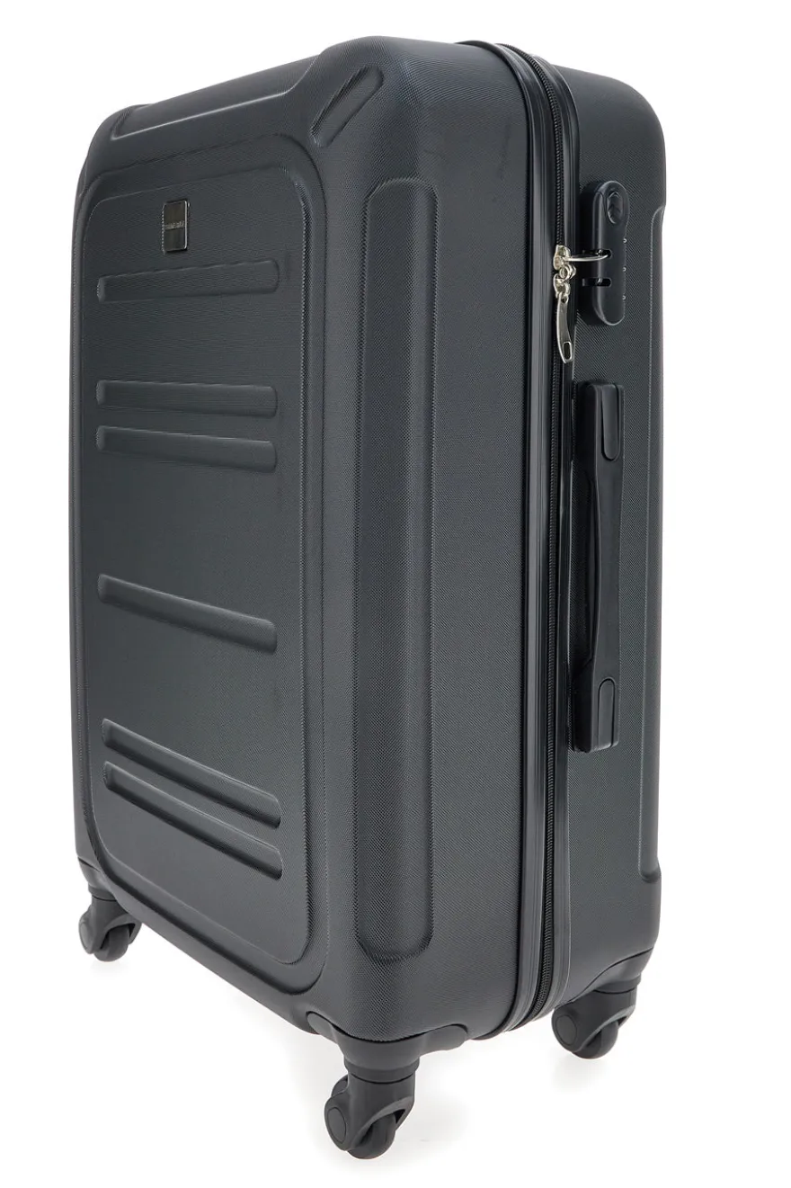 Großer schwarzer Hartschalen-Trolley mit Schwenkrädern Prima Riga PR161/G