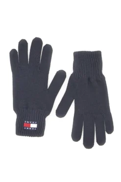 Guanti neri in maglia 100% cotone Tommy Jeans Heritage Gloves