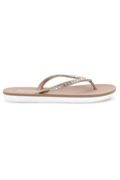 Infradito beige con strass Superga S24S728