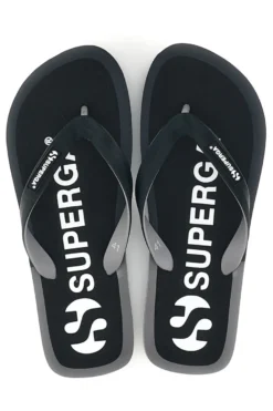 Infradito nere con logo Superga S24T189