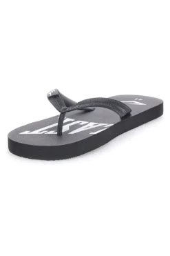 Infradito nere con stampa logo bianco EVERLAST EV010