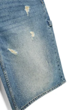 Jeans blu denim al ginocchio con strappi Boardman 4051