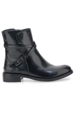 Laura Biagiotti 9285 Schwarze Stiefeletten mit seitlicher Schnalle